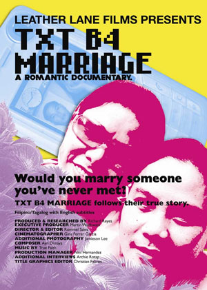 TXT B4 MARRIAGE (C) LEATHER LANE FILMS